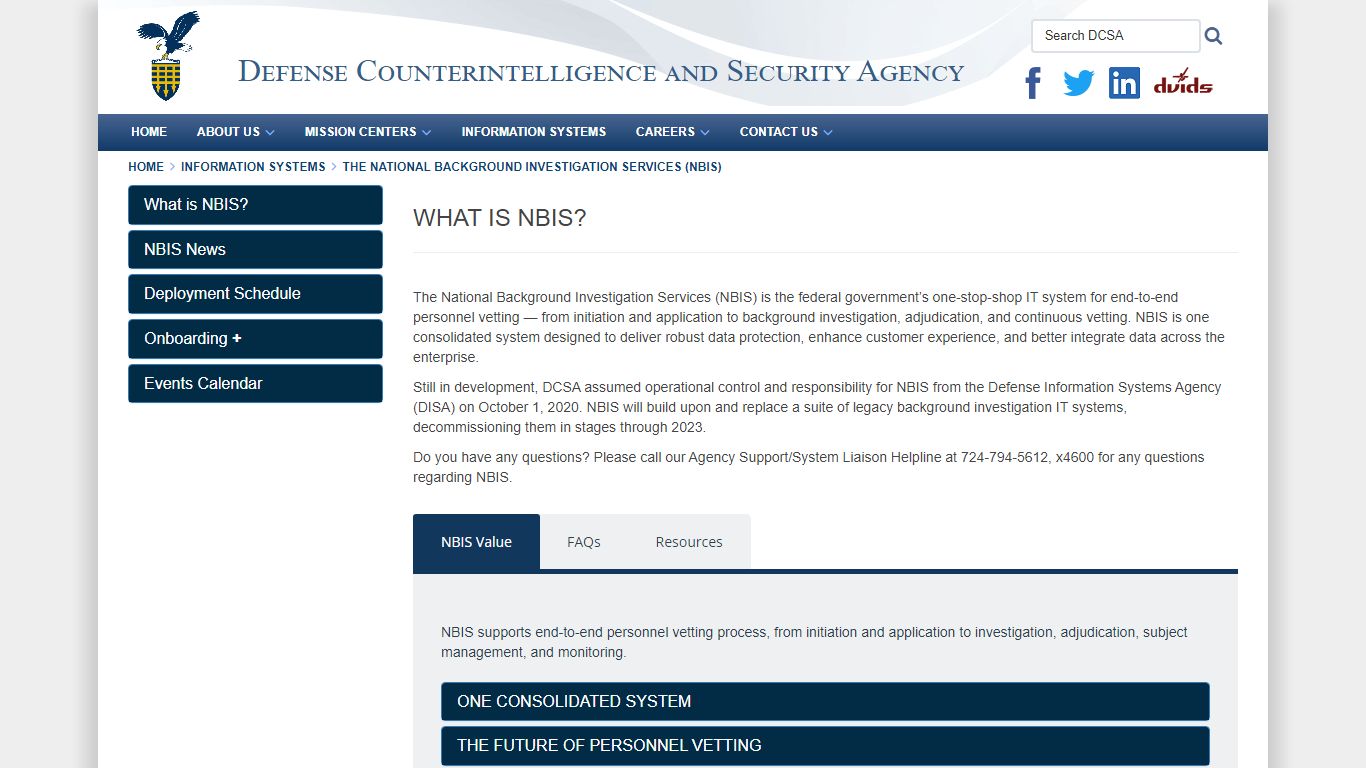 What is NBIS - Defense Counterintelligence and Security Agency